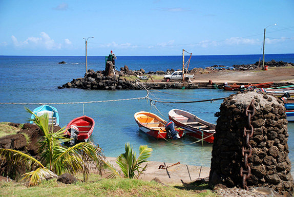 Hanga Roa caleta or harbor