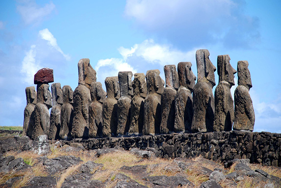 Moai on Ahu Tongariki
