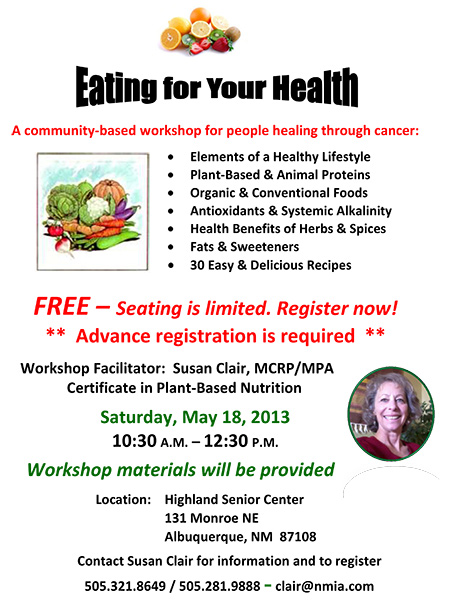 Eating for your health workshop
