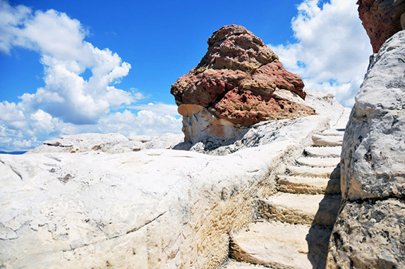 El Moro - Staircases cut into rock.